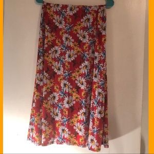 Long Floral Multi Colored Skirt